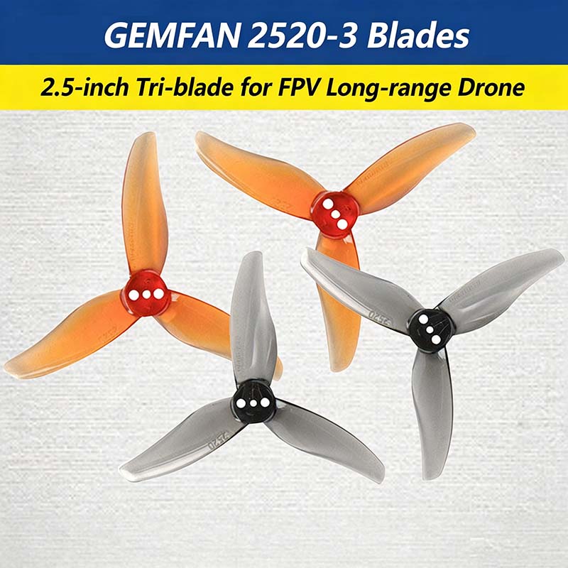 Gemfan Hurricane 2520-3 2.5-in - Drone Racing Propeller ulasan dan harga